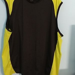 Men's black and green muscle shirt